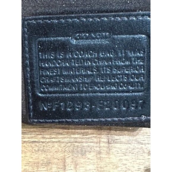 Coach Peyton Signature Zip Tote Coated Canvas Bag Beige Khaki Brown Adjust Spots - Picture 11 of 12